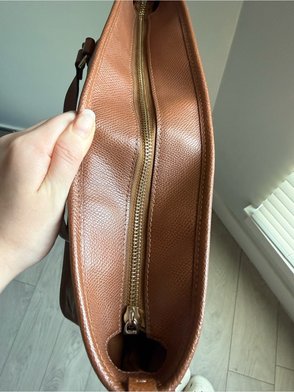 Coach Tan Pebble Leather Tote with Gold Hardware - Picture 12 of 13